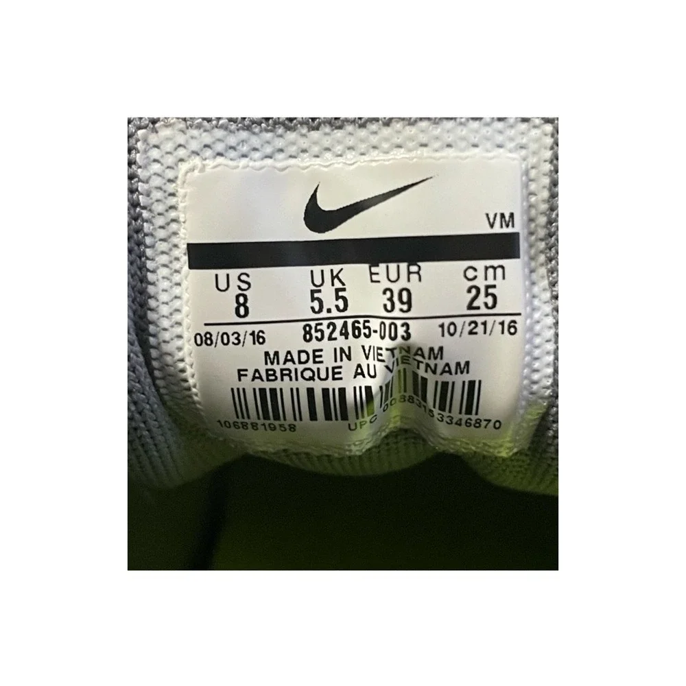 Nike tennis shoes women's pink grey athletic‎ shoe size 8 air max